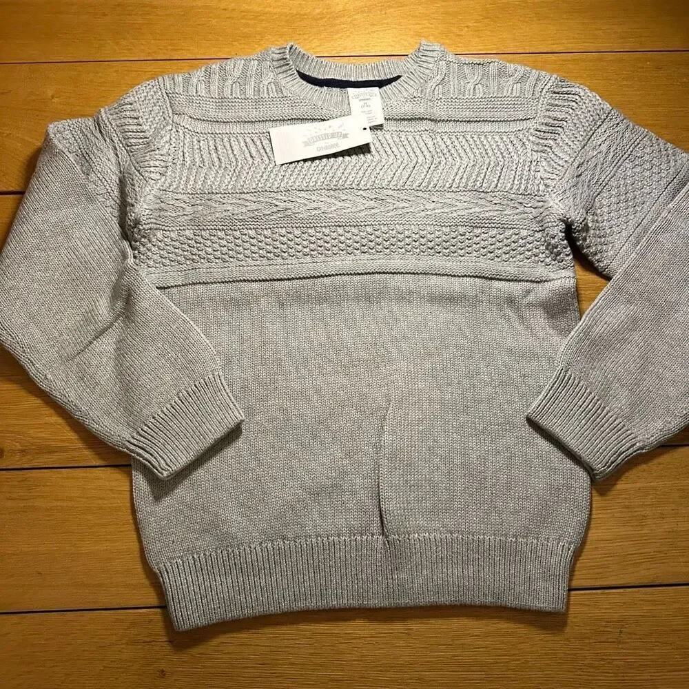 NWT Gymboree all dressed up gray sweater m (7/8)